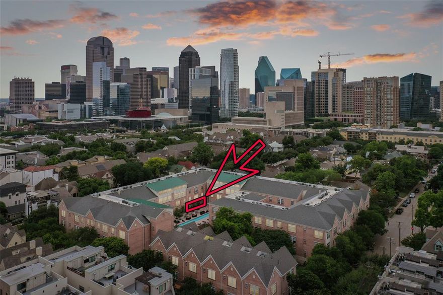 The Belvedere offers livable luxury in the heart of the Historic State Thomas neighborhood in Uptown Dallas. With timeless brick mid-rise architecture, these condos provide 24-hour concierge, a 25 meter resort-style pool, grill area, fitness center, gated green space and secured underground parking. Just a few blocks from McKinney Ave and award winning local dining.  Unbeatable walkability near Whole Foods, McKinney Ave Trolley, and the Arts District.  This updated dwelling features an open concept living-dining-kitchen area. Upgraded stainless steel Kitchen Aid appliances and marble countertops make the kitchen stand out.  The living room combines with the dining area to make ample space for everyday living and entertaining. The spacious primary suite and secondary suite both have updated full bathrooms and custom closets. Recently replaced HVAC system. This place is move in ready!