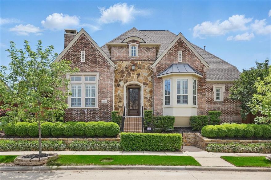 Gorgeous!  Updated large 1.5 story with hi-end custom finishes in Amazing Austin Waters!   Enjoy views of the private outdoor oasis from most every room in the home!  Large covered patio with  retractable electric screens, outdoor kitchen w sink, frig, Lynx grill, heated pool with separate spa & water features!  Private master retreat, 2 guest bedrooms plus study on 1st floor.  Guest bedroom w ensuite bath plus game-media flex space  with power bath & wet bar upstairs.  Gourmet chef's kitchen with huge eat-in island, Sub Zero frig, GE Monogram ovens, Wolf cooktop, pot filler, quartz counters & farmhouse sink.  Additional finishes & Updates: 2022 Roof, 2023 Main HVAC, Custom Shutters & Shades, new paint, extensive hardwoods & travertine floors, designer lighting, new custom built-ins. Ask Agent to Pull down the list of Extensive Updates! Full 3 car garage & electric gate at driveway.  Spacious yard for play or pets plus added bonus of dog bath at the garage!  This stunning home is an entertainer's dream!