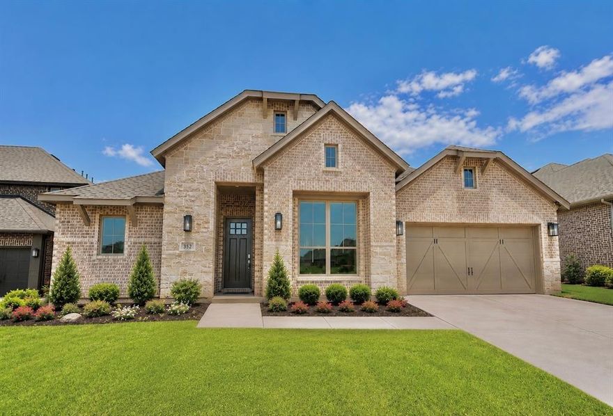 A stunning new construction by John Houston Homes in The Parks at Panchasarp Farms Phase 3, EXPECTED COMPLETION JUNE2026. This elegant single-story home offers 3 bedrooms, a separate office, 2.5 bathrooms, and approximately 2,280 sq ft of open, light-filled living space. Soaring ceilings, expansive windows, and designer finishes create a bright, welcoming atmosphere throughout. The gourmet kitchen features quartz countertops, custom cabinetry, a large island, and built-in appliances, all overlooking the spacious family room with a cozy fireplace. The luxurious primary suite includes a large shower, an oversized closet, and direct access to the oversized covered patio—perfect for relaxing outdoors. Additional highlights include a flexible layout, energy-efficient design, and a 2-car garage. Located in the sought-after Joshua ISD and close to parks, schools, and shopping, this move-in-ready home combines modern style, comfort, and convenience in one exceptional package.
