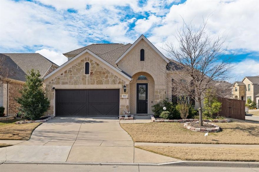 Welcome to this beautifully upgraded home located on a premium corner lot in a highly sought-after neighborhood. This 3-bedroom, 2.5-bath residence features a bright open floor plan with high ceilings throughout, creating a spacious and airy feel. All three bedrooms are conveniently located on the first floor, offering comfort and easy living. The private office is enhanced with elegant French doors, ideal for working from home. The primary suite boasts charming bay windows, adding natural light and extra space. Step outside to a relaxing covered patio, perfect for outdoor entertaining. Enjoy the added lifestyle benefit of a community swimming pool just a 2-minute walk away. Ideally located with easy access to Highway 121, making commuting effortless and placing shopping, dining, and major employment centers within minutes. Zoned to the highly reputed Allen Independent School District, this home offers the perfect blend of style, upgrades, and unbeatable convenience.