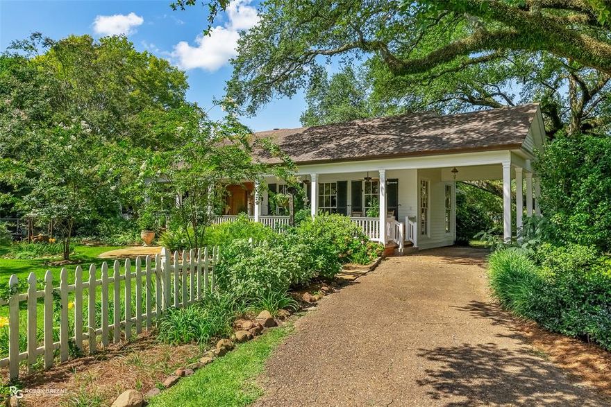 This picturesque property includes 53 acres and over 1,000 foot of frontage on Twelve Mile bayou.It boasts 2 stocked ponds with bream,catfish,bass and a wildlife pond in the back pasture with ducks and White-tailed deer.The massive front yard features six registered Native Live Oaks boasting ages from 150 to 300 years old.There are 10 acres of mature pine trees, cleared pasture areas for horses,pecan orchard in back pasture area ,two metal horse barns with 17 stalls and 2 stud pens,a horse walker, greenhouse, and small fenced area for dogs. It also boasts a large equipment pavillion with an attached 40x20 foot workshop RV storage that is heated, cooled, and has water. here is a one bedroom cottage style apartment above the two car garage to the right of the main house.You will love relaxing by the beautiful heated flagstone lagoon pool with a 12 person spa and waterfall. Enjoy the stunning stone lined beds filled with daylilies,azaleas,roses,english ivy,Natchez white Crepe Myrtles, blue flowering vitex trees and more. And that is just the outside. The lovely main house circa 1920 features a inviting full length concrete porch.The home is framed and built almost entirely of Louisiana Cypress making it extremely unique. You will love the oak hardwood floors and 10 foot ceilings.Entertaining is easy with a custom 14 foot handmade cypress dining table and sideboard that remain.The kitchen is equipped with a large island,bosch dishwasher, wine fridge, 36 in Bertazzoni gas range with electric convection oven, and whirlpool ice maker. Each bedroom has its own bathroom and The oversized clawfoot tub and newly renovated shower in the primary bedroom makes it an amazing owners retreat. Oh and I can't forget about the 80kw whole house generator, 3 water wells ,irrigation system, and that the mineral rights are to be conveyed with this magnificent property. 3 tracts including a 5.43 acres tract with separate address and 24 acres zoned AV agricultural use.Call for more details