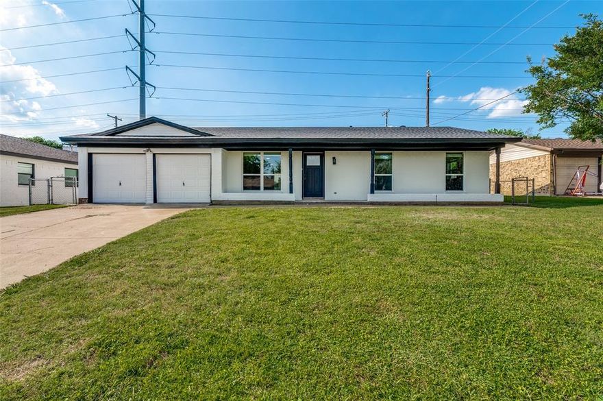 ALL APPLIANCES INCLUDED! NO CARPET. Completely renovated with new wood-look LVP flooring, new paint, new cabinets, and so much more top to bottom. Energy efficient with new AC, new roof, new windows, and newer water heater. Washer and dryer in separate inside in utility room. Master walk-in shower with frameless glass, new water and light fixtures throughout, HUGE backyard with covered patio. Truly a great home