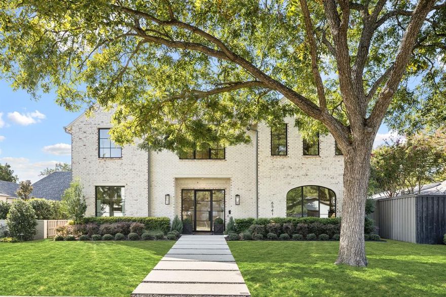 Stunning Olerio Home in the coveted Bird Streets neighborhood, offering 4 bedrooms and 4.1 baths. This home combines timeless architecture with a thoughtfully curated floor plan designed for modern living. The primary suite is on the first floor and showcases a striking wood-accented ceiling, a luxurious bath and expansive custom closet. Upstairs, a spacious landing with built-ins leads to a large game room, while each secondary bedroom features it own en-suite bath for privacy and comfort. Throughout the home, designer finishes include wide-plank hardwood flooring, wallpapers, window coverings, Walker Zanger, Riad and Bedrosian tiles and Visual Comfort lighting. The Chef's kitchen offers Wolf and Sub-Zero appliances, a generous center island and opens to the great room with cast stone fireplace and French doors leading to the outdoor patio. Outside, enjoy a serene setting with a fireplace, built-in grill and spacious backyard ideal for a pool. Conveniently located near Love Field, Inwood Village and the premiere shopping and dining of Lovers Lane and Highland Park Village. * Buyer to verify all information herein.*