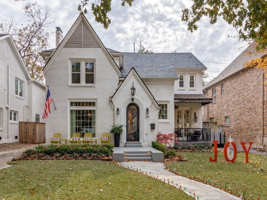 Charming, traditional Tudor located in the fairway of University Park. This beautiful residence offers an exceptional blend of comfort, style, and location with many recent updates, including 3 HVAC units and roof (please see the complete list of improvements).  Immense curb appeal with a delightful front patio and landscaped front yard. Inside, this inviting home boasts a thoughtful floor plan with beautiful hardwood floors throughout. Downstairs open floor plan features: formal living room, den, dining areas, two fireplaces, a light-and-bright chef's kitchen with marble counters, a Wolf cooktop, two-drawer beverage fridge, a large walk-in pantry, and a cozy office off the den. Upstairs, the spacious primary suite features a large walk-in closet, a luxurious bathroom with dual sinks, heated flooring, a coffee bar, and a mini fridge. Also upstairs is a sizable bonus room, three additional bedrooms (one with an en suite bath), and a laundry room with sink and built-in cabinets. A second washer-dryer is conveniently located downstairs. There is a turfed backyard and an inviting pool that can be used year-round. Steps away is a two-car detached garage with full quarters. This home is a gem and should not be missed!