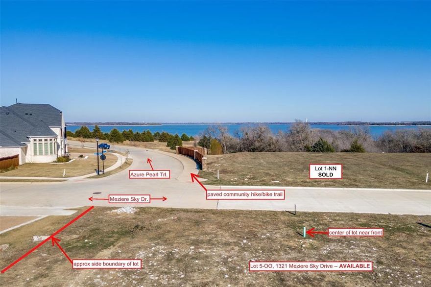 Unrivaled opportunity! Prime oversized lot for custom build. Lakeside lifestyle in scenic enclave surrounded by wide greenbelt adjacent to recreation jewel Lake Lavon! Exceptional location, amenities! Build your dream home, enjoy Lake Lavon lakeside living less than 9 mi from Hwy 75! In secluded lakeside custom Inspiration Point Village near fast-selling new homes in stunning 600-acre award-winning Master Planned INSPIRATION. Highly rated Wylie ISD, on-site elem. Amenities galore incl ponds, parks, trails; world class Club Inspiration with 4 pools, lazy river, 2 story fitness ctr, in & outdoor entertaining. I invite you to call HOA to schedule a quick Club Inspiration tour! Nearby 25-mi Trinity Trail & marina, beaches, parks. Tranquility of small-town living with convenient access to shopping, dining, employment, medical facilities and entertainment venues in the DFW Metroplex. INSPIRED Texas living! TRUE CUSTOM BUILD OPPORTUNITY! Exclusive, generous site for YOUR custom-designed home by YOUR chosen builder. Any true architectural style welcome. Any legitimate builder welcome, subject to approval. 3500SF min cond space and other high-quality architectural elements required, 35 ft max height. Exclusive custom-home section offers much more flexibility in architectural style than elsewhere in Inspiration. Architectural Guidelines, CCRs, fact sheet, construction-related documents, sample contract provided upon request. Execute lot purchase contract, 60-day option, you and your architect or builder draw plans within 150 days, obtain architectural approval from seller, then close on lot, pour slab within 12 months after lot closing, then you have another 18 months after pouring slab to complete construction. There is no preferred lender or builder list but resources can be provided. Buyer must show POF or CONSTRUCTION LOAN pre-app to support price of lot PLUS ESTIMATED CONSTRUCTION COST. Typically $750K+ for house, plus lot = $1mil+.