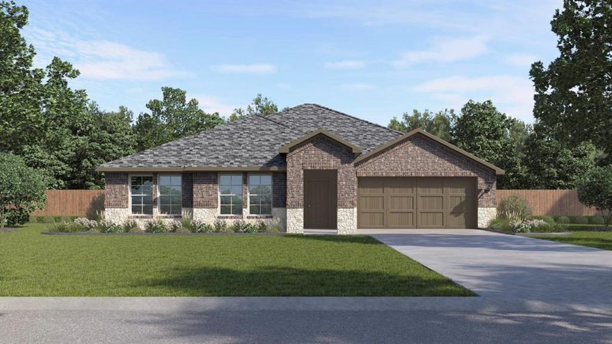 Beautiful open concept 4 2 with 2 car garage located on corner homesite. Split bedroom layout great for families and primary bedroom features a VERY large walk in closet.  Come tour this home is won't last long!