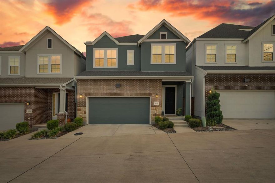 Discover this stunning contemporary modern home situated in one of Dallas’s most desirable gated communities. Just minutes from White Rock Lake and the Dallas Arboretum, this residence offers the perfect combination of style, comfort, and convenience. Step inside to find an open, light-filled floor plan designed for both everyday living and entertaining. The home is exceptionally well maintained, showcasing designer lighting and sophisticated details throughout. The spacious living area flows seamlessly into a modern kitchen and dining space, creating a warm and inviting atmosphere. The chef's kitchen hosts a gas cooktop, an abundance of cabinetry, a stainless-steel refrigerator, a trash-can drawer, and a mud area. You'll also appreciate the built-in desk with additional cabinets and drawers, perfect for a working zone, coffee bar, or wine bar. A half bathroom completes the main floor. The dining area can accommodate a large dining room table! Upstairs, enjoy a private balcony—ideal for morning coffee or evening relaxation. The spacious owner's retreat boasts a sitting area, a walk-in closet, and an ensuite bath complete with two sinks, a walk-in shower, and a large tub. The large laundry room is positioned upstairs making it convenient for household tasks. The secondary bedrooms, a full-size bathroom with two sinks, and a second living room complete the upstairs living room. Downstairs, a garden-lit patio provides a peaceful outdoor retreat perfect for entertaining guests or unwinding after a long day. Built by David Weekley Homes, this residence exemplifies quality craftsmanship and thoughtful design. With its open layout, elegant finishes, and prime location near Dallas’s best nature and cultural attractions, this home defines modern living at its finest. Some energy features include 12 inch+ attic insulation, enhanced air filtration, HVAC, insulation, and windows. City of Dallas, Park & Rec, own the neighboring lot.