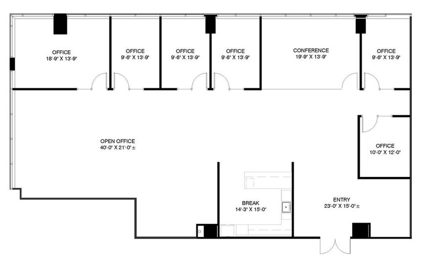 Spec Suite Completed! Reception Area, Breakroom, Conference Room, 6 Offices