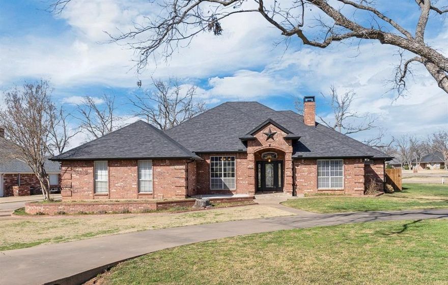 Elegant Corner Lot Home with Pool in Gated Pecan Plantation! Discover this inviting 3-bedroom, 3-bathroom brick home nestled on a spacious corner lot in the prestigious golf community of Pecan Plantation. This property offers a perfect blend of comfort, style, and functionality. 
Inside, you'll find a warm, open layout featuring a cozy fireplace, ideal for relaxing evenings. The nearly new roof adds peace of mind, while the brick exterior enhances curb appeal and durability. Each of the three full bedrooms and bathrooms is thoughtfully designed with a split bedroom layout offering privacy, and the generous living spaces make entertaining a breeze.
Step outside to your private backyard retreat with an in-ground pool, perfect for enjoying sunny Texas days. The pool has been completely refinished! The garage features a large 2-car space plus a golf cart garage. Located in a vibrant community offering golf, tennis, parks, and river & lake access, this home provides resort-style living with the security and charm of Pecan Plantation.
Don’t miss your chance to own this exceptional property!