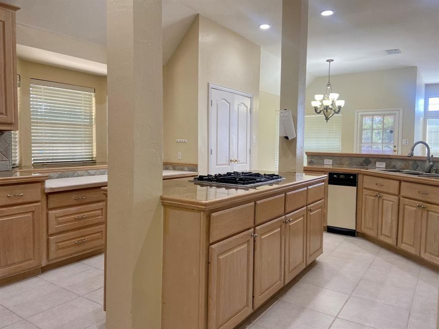 LOCATION, LOCATION, LOCATION! 1 story 4 bedroom 2.5 bath home zoned to acclaimed PISD schools! Nice and bright with plenty of space. Huge kitchen with tons of countertop space, gas cooktop! Master suite features separate vanities, WIC, large tub, and separate shower. Backyard features nice covered patio. Ready for quick move in!