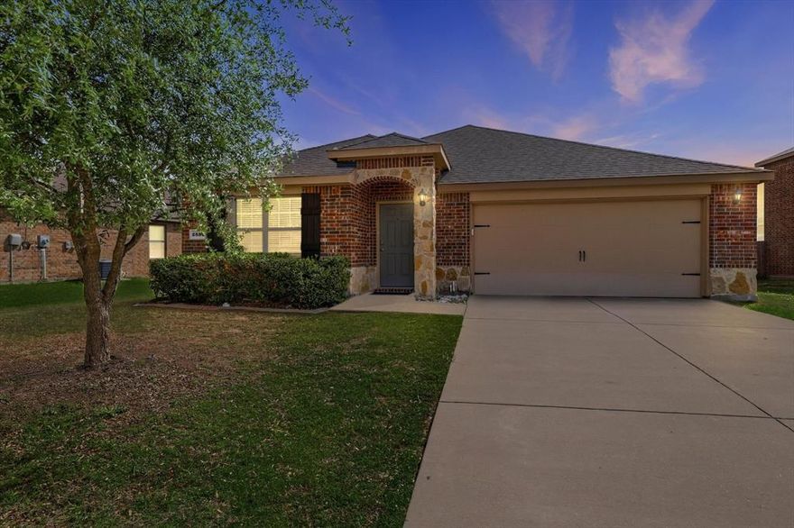Beautifully maintained one story home in the highly sought after Camden Parc community! This 4 bedroom, 2 bath home features a bright and open floor plan that welcomes you from the moment you step inside. The kitchen offers abundant cabinet storage, granite countertops, and a stylish subway tile backsplash, perfect for both everyday living and entertaining. Enjoy fresh interior paint and brand-new vinyl flooring throughout, completely carpet free for easy maintenance and a clean, modern feel. The functional layout is ideal for families with young children, offering both comfort and convenience. Located in the rapidly growing area of Anna, this home combines peaceful suburban living with exciting future potential. A truly move-in ready gem!