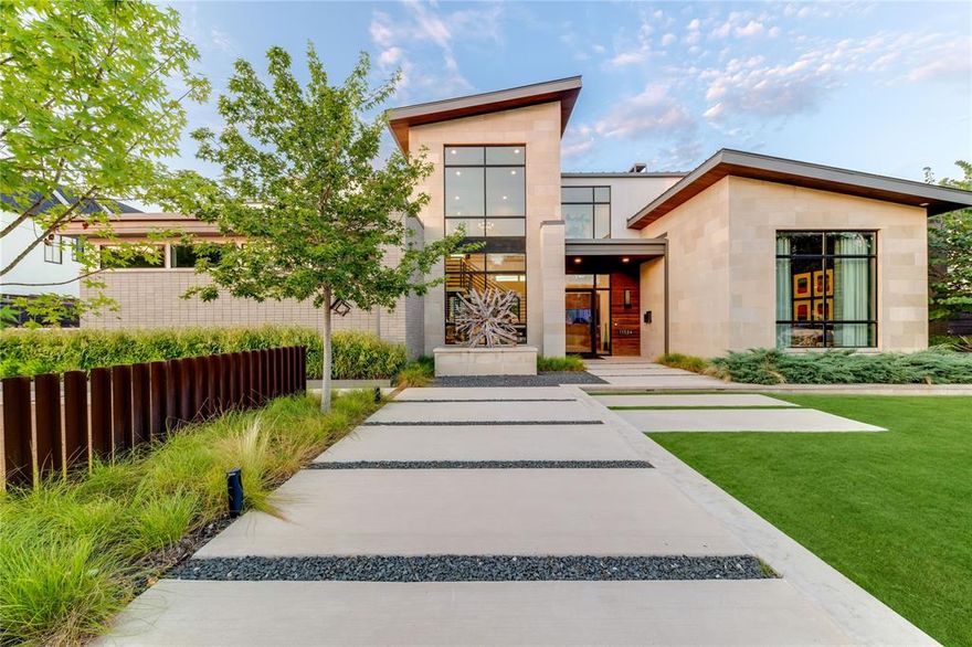 Step inside this 2018 new construction Preston Royal masterpiece, on an oversized ½+ acre lot, and expect to be Wowed! Built for both family enjoyment and large entertaining, this home offers open spaces, ample natural light, and every detail handled. The stunning salt water aquarium at the entry is soothing and provides privacy to the living space. The downstairs great room opens to a stunning kitchen and dining room, with catering kitchen and pantry behind. Game room or media, dedicated study, and primary suite plus guest suite are all downstairs, along with oversized laundry room. Upstairs includes 3 bedroom suites plus 2nd game room. The outdoor spaces allow for everyone to have fun, whether in the sparkling pool, on the sport court, trampoline, or ample green space. The covered patio includes outdoor kitchen and grill, plus living and dining. This is such a special home, filled with light and color, and move-in-ready, in a quiet and walkable neighborhood, close to everything!