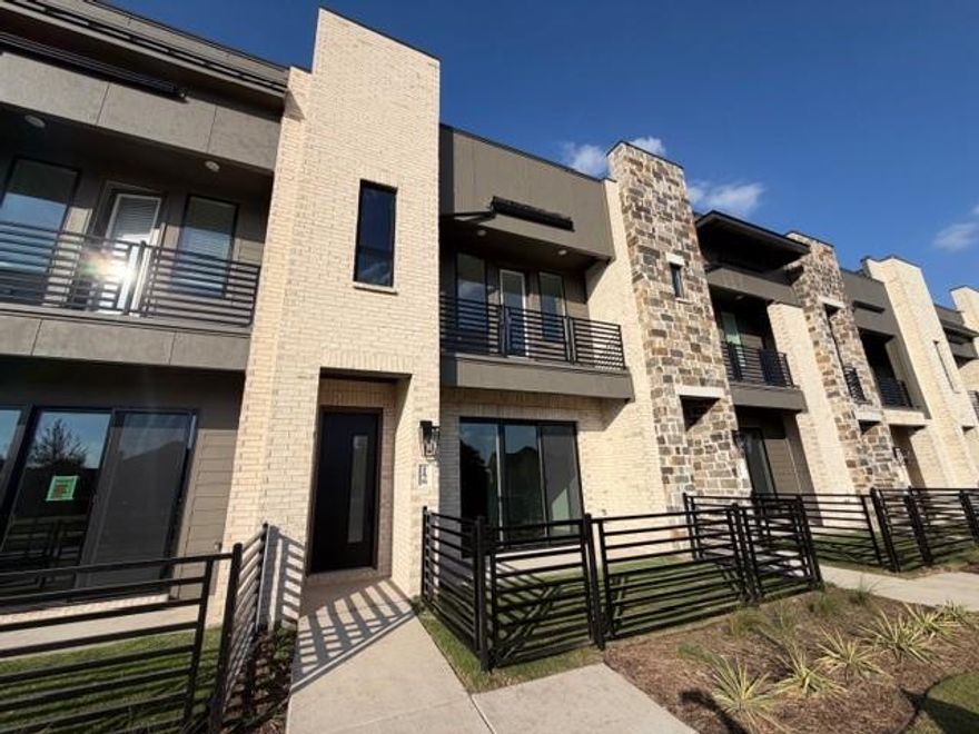 Welcome to modern living at its finest in this brand-new three-story townhouse located in the heart of Allen, Texas. Designed for style, comfort, and functionality, this home offers a contemporary layout with upscale finishes throughout. The first floor welcomes you with an open-concept living area filled with natural light and seamless flow into the gourmet kitchen—complete with sleek stone countertops, stainless steel appliances, custom cabinetry, and a large island perfect for entertaining. There is a half bathroom for guests on the first floor. The second floor features spacious three bedrooms, including a luxurious primary suite with a spa-inspired bathroom, dual vanities, and a generous walk-in closet. The highlight of this home is the third floor, where a private deck awaits—ideal for relaxing evenings, outdoor dining, or entertaining with stunning sunset views. The third floor is also adorned with a large living area great for movies with a full bathroom on the 3rd floor. With three stories of thoughtfully designed living space, this townhouse also includes energy-efficient features, modern fixtures, and attached parking for convenience. Located near top-rated schools, shopping, dining, and major highways, this home offers a perfect balance of urban lifestyle and suburban charm. Be the first to call this exceptional new construction townhouse home—schedule your private tour today!