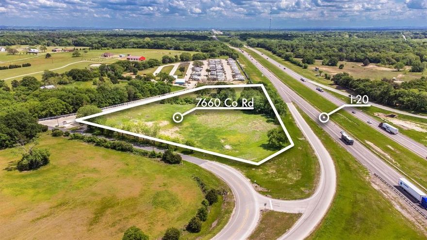 For Sale 6.21 AC TERRELL, TX *Size: 6.206 acres *Zoning: No Zoning - Vacant Land - Proposed Commercial *Utilities: 12in water line along I-20 along the front of the property as well as a 3in line running North on CR 314 (to be improved to a 6in line once the Altura Homes (138 homes) residential development is completed) - College Mound WSC PUD & CCN *Fantastic visibility along I-20 with quick highway access *Adjacent corner to a proposed Fuel City and diagonally opposite to Shell Fuel Stop *Over 2,000 multifamily units under development on I-20 in Terrell Limited Info- Please reach out for additional information (ALTA Survey, Geotech, Phase 1 Environmental, & more)
