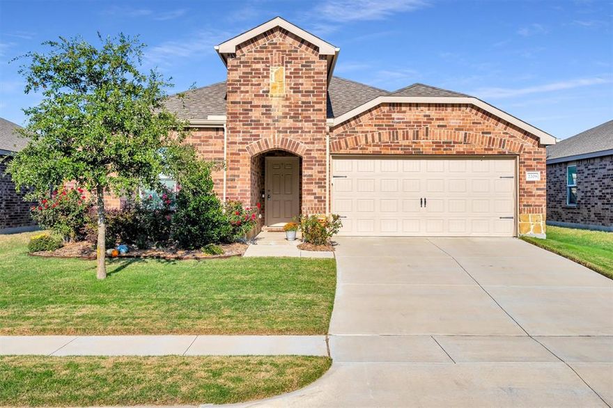 Welcome to this beautifully maintained 3 bedroom, 2 bath home located in the highly desirable Devonshire community in Forney. Priced affordably at just $2000, this home offers exceptional value and a lifestyle full of amenities. Step inside to find warm wood floors and an inviting open-concept layout, perfect for entertaining or everyday living.  The spacious kitchen features stainless steel appliances, a large island, granite countertops, and plenty of cabinet space, seamlessly flowing into the bright living area. Enjoy outdoor living with a covered patio, ideal for morning coffee or evening gatherings, all set within a private, fenced backyard.  Devonshire is known for its resort-style amenities, including walking trails, multiple swimming pools, sand volleyball, basketball courts, serene ponds, and community pavilions. Conveniently located near top-rated schools including the new OC, shopping, and a variety of dining options, this home truly has it all.  Don't miss your chance to rent a home in one of Forney's most popular neighborhoods!  Tenant will be responsible for an additional $125 per month for mowing fees.  This is non-negotiable.