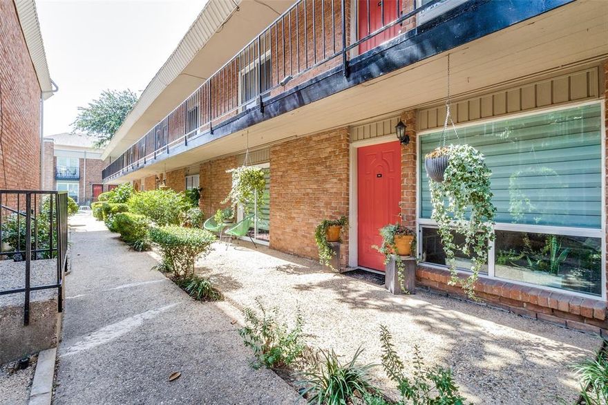 Urban Oasis in Oak Lawn. Stylish Condo. Welcome to this chic and nicely updated 2 bedroom, 2 bathroom condo nestled in the heart of Dallas’s vibrant Oak Lawn neighborhood. Located in a gated community, this corner unit offers privacy with only one shared wall and is just minutes from Love Field, Uptown, Downtown, and Highland Park Village. Interior Features for this 854 sq ft condo are a thoughtfully designed living space. Clean, crisp paint, with recessed lighting throughout.  Spacious living and eating nook area.  Fully equipped kitchen with electric stove and pantry and ample storage. Both bedrooms are spacious, closet spaces, and feature patio doors for fresh air and natural light.  Primary suite includes an ensuite bath with a generous shower. New AC unit installed in 2023 for year-round comfort. Community Amenities include, Beautiful courtyard setting. Common areas are pet friendly.  A gated Community pool. Gated parking within a secure, gated complex. This condo is ideal for those seeking a blend of urban convenience and peaceful living, with easy access to Dallas’s dining, shopping, nightlife and trails. Great location, accessible to Freeways and area amenities.