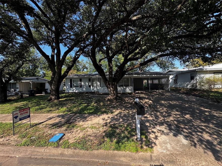 Welcome home! This charming single-family rental in the heart of Corsicana offers 3 bedrooms and 1 bathroom, freshly painted interiors, and easy-to-maintain tile floors throughout. The shaded yard with mature trees provides plenty of outdoor comfort, while the large 280 sq. ft. covered back patio is perfect for family gatherings, cookouts, or simply relaxing. A 2-car carport keeps your vehicles protected, and two storage buildings give you all the extra space you need. Conveniently located near schools, shopping, and entertainment, this home puts you right in the center of everything Corsicana has to offer. TENANT REQUIREMENTS: No prior evictions, No pets allowed, Income must be three times the monthly rent.