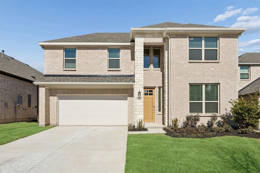 HOME READY FOR QUICK MOVE IN!! ASK ABOUT OUR COMPETITIVE LENDER INCENTIVES!! Brand New Centre Living Homes community here in Painted Tree Woodlands West! Come see the impressive Statler floorplan in our NEW Painted Tree Woodlands West development, located 30 miles north of Dallas and just west of 1-75 near downtown Mckinney.  Explore miles of greenways, pathways, nature trails, and breathtaking pools in this amazing community.  Centre Living Homes offers this popular 4-bedroom, 3 bath home with lofted game room space for intimate gatherings, dining nook for friends and family get togethers, open living spaces, walk in closets in each room, tons of storage and functional sanctuary spaces for the whole family! Enjoy a spacious family room with vaulted ceilings and oversized primary and secondary bedrooms, media room, study, utility room, two car garage with owner's entry! To add the icing on the cake, this lot is on an OVERSIZED LOT with extended covered patio! Highly acclaimed McKinney School district coupled with a low 1.78% tax rate with no PID or MUD makes this a rare find! Ask us about our lender incentives with our partnered lender to lock you in a competitive rate! Home to be completed THIS FALL!!! ASK ABOUT OUR LENDER INCENTIVES!

 - a rare find indeed! ASK US ABOUT OUR CURRENT INCENTIVES! Pictures are just renderings of future elevation and floorplan. *!!