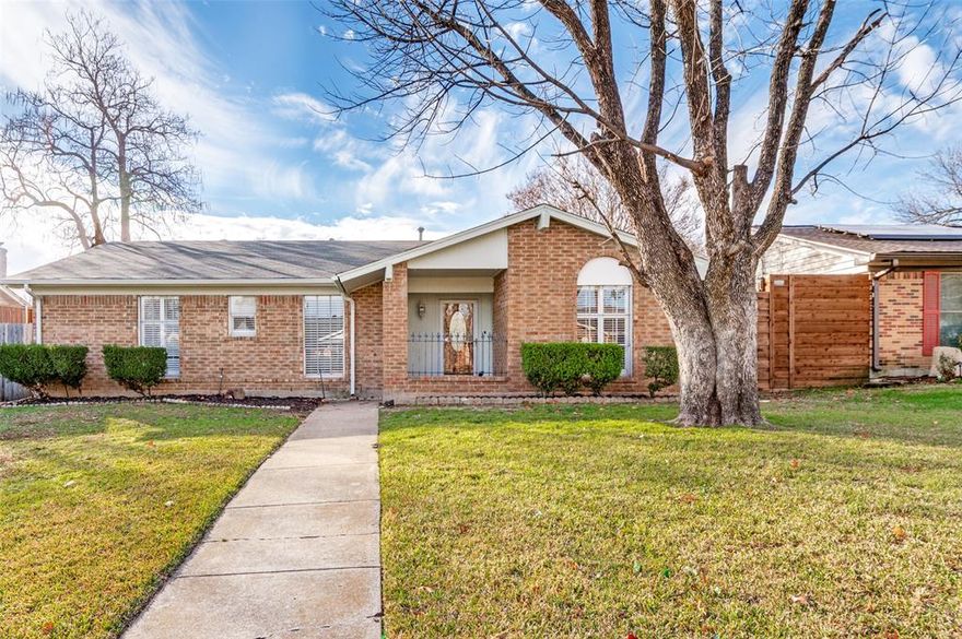 Welcome inside this meticulously updated 4 bedroom home ready for immediate move in. All new paint inside & out, luxury vinyl plank flooring, granite countertops, tile backsplash, stainless appliances, both bathrooms remodeled, new fixtures and the list just keeps going.  The amazing primary bath has a large walk in shower.  Such a versatile floor plan where the 2nd living could be used as a formal dining, study or office. Covered back patio, sprinkler system, large fenced yard and what a great location.  Property will have a new roof installed before closing.