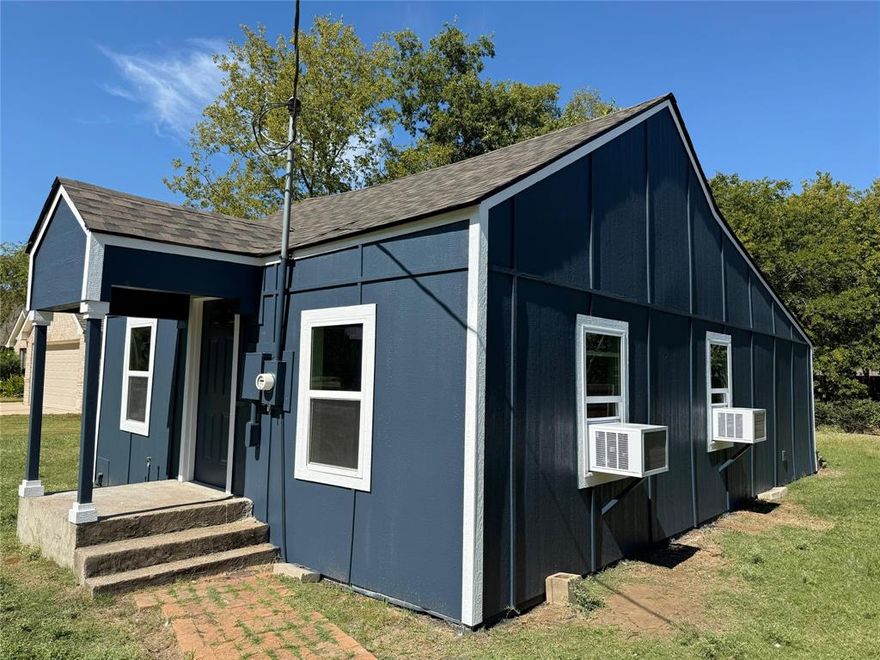 Buyers: This home may qualify for a specific lender credit to buyers of $2,690. if specific conditions are met. Please call the Listing Agent or your Buyer's Agent to get the details of this lender credit. This starter home is a complete rehab!!  The seller has a few more details on the rehab. This two bedroom, one bathroom, with inside laundry hook ups is an all electric home. The seller is adding more kitchen cabinets, mirror over the bathroom sink, dishwasher, and stove.  Everything is new in this home. Investors, this is the perfect rental property.  Buyers this will be carefree living because the seller has paid careful attention to the details in this rehabbed home.  The new roof, new windows, new window units, new water heater, flooring, sheetrock, texture, paint. The bathroom is new, and the electrical fixtures are new as well.  The photos do not show the new stove.  Bring your refrigerator and you will be set.  Measurements on the living room and bedroom need to be corrected.