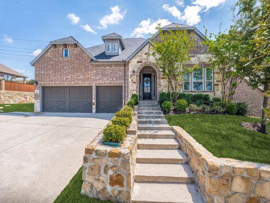 This immaculate home in Fairway Ranch is move-in ready and packed with upgrades, making it a true standout. Perfect for entertaining, both the home and backyard are designed to offer comfort and functionality. With summer approaching, the sparkling pool and spacious patio are ready to become your personal oasis, ideal for floating, relaxing, and enjoying warm days. This stunning single-story home boasts an open-concept design that seamlessly connects the kitchen, living, and dining areas, all enhanced by beautiful tile floors throughout. The kitchen is a chef’s dream, featuring a large center island, stainless steel appliances, a gas cooktop, double ovens, and a charming breakfast room nearby. The inviting living area includes a cozy corner gas fireplace and a wall of windows that frame picturesque views of the backyard and pool. Retreat to the luxurious master suite, complete with a spa-like bathroom offering dual sinks, a separate shower, a soaking tub, and a spacious walk-in closet. The thoughtful layout includes a three-way split bedroom arrangement, with a guest suite that offers its own private bath. Built in 2018, this exceptional 4-bedroom, 3.5-bath home also includes a dedicated office, a 3-car garage, and an impressive 2,856 square feet of living space—all conveniently located on one level! SHOWINGS TO START ON FRIDAY, APRIL 10TH.