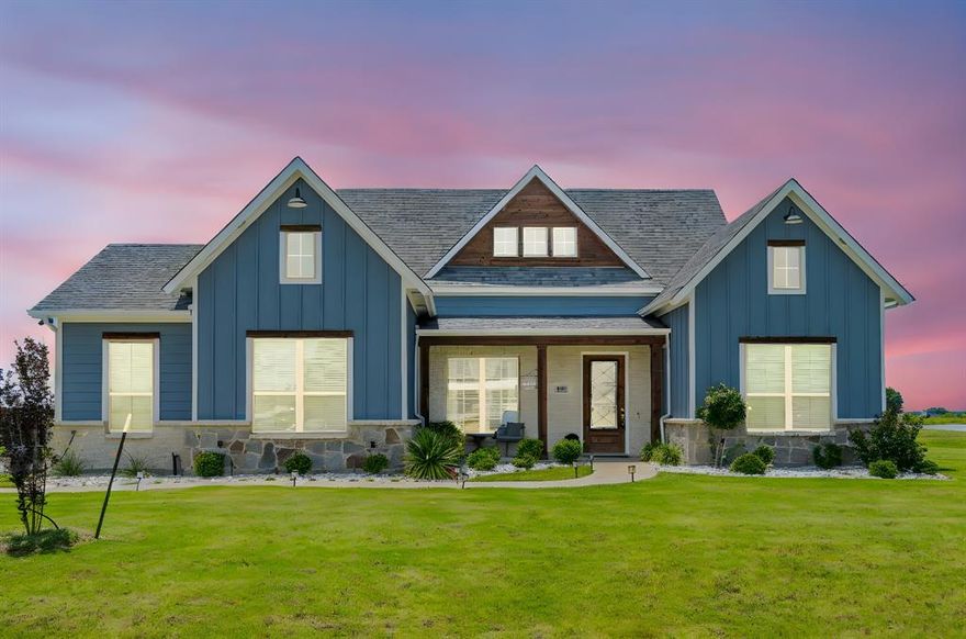 STUNNING, Like-new, Custom Elmwood Modern Farmhouse on 1 Acre, 4 Bedroom 3 Full Baths, and Solar Powered!
$4,000 seller concession
Welcome to this beautifully designed custom modern farmhouse located in the desirable Murray Estates Addition in Waxahachie, TX. Situated on a spacious one-acre corner lot with no neighbors behind.  This home offers privacy, style, and unbeatable efficiency!  It has a new roof on house and shed, new carpet in bedrooms, fresh paint, and PAID-OFF solar panels, and a fully irrigated yard .

Step inside to find a spacious living room featuring a floor-to-ceiling stone electric fireplace, wood beam ceiling accent, and a gorgeous accent wall in the study that adds a warm designer touch. The heart of the home has a chef’s kitchen with Calcutta countertops, an expansive center island, lighted extended cabinets, and high-end appliances — REFRIGERATOR INCLUDED.

The home offers 4 bedrooms, including a massive 25’ x 14’ primary suite with a spa-like ensuite bathroom featuring dual sinks with Calcutta countertop, a custom garden tub, and a large walk-in shower; 3 full bathrooms, a dedicated home office, and upgraded light fixtures and ceiling fans with remotes throughout, this home balances functionality and luxury.

Enjoy the outdoors year-round on the fully covered extended patio, complete with a stone fireplace— perfect for entertaining or relaxing under the stars.  

Key Features:

4 Bedrooms  3 Bathrooms  Office
25’ x 14’ Primary Bedroom
Low monthly electric bills
Covered Pergola + Outdoor Fireplace
Calcutta Countertops in kitchen and master bath & Large Kitchen Island
Fully Irrigated Yard + Storage Shed on Concrete Slab
One-Acre Corner Lot with No Rear Neighbors
Don’t miss this rare opportunity to own a turnkey home that truly has it all — style, space, savings, and serenity.