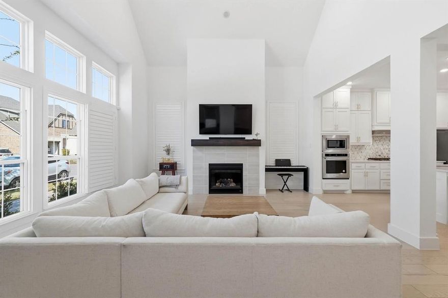 Welcome to 8701 Bethpage Drive, a beautiful home ideally situated in the sought-after Southern Hills neighborhood within the highly regarded Craig Ranch community. Step inside to a bright and spacious living room filled with natural light, which is enhanced when you open up the plantation shutters that were installed in (2022). Just beyond the living area, you’ll find a versatile flex space, perfect for a home office or study. The open-concept layout leads you into a stunning kitchen featuring a large island and modern finishes throughout. Adjacent to the kitchen, the dining area is highlighted by an upgraded light fixture (2022), creating a seamless and inviting space for both everyday living and entertaining. A hallway off the kitchen reveals thoughtful additions, including a convenient dry bar area ideal for a coffee station. Continue through to find a half bath, a stylish mudroom, extra storage, a utility room, and access to the two-car garage. Set at the rear of the home for added privacy, the spacious primary bedroom is paired with a stunning en suite bathroom of equally impressive size. Upstairs, a spacious loft offers a perfect secondary living area. You’ll also find two additional bedrooms and bathrooms, providing comfort and flexibility for family or guests. Outside, enjoy your private yard and patio space along the side and back of the home, complete with a french drain (2025). This is the kind of home that makes a lasting impression. Don’t miss your chance to see it while it’s still available!