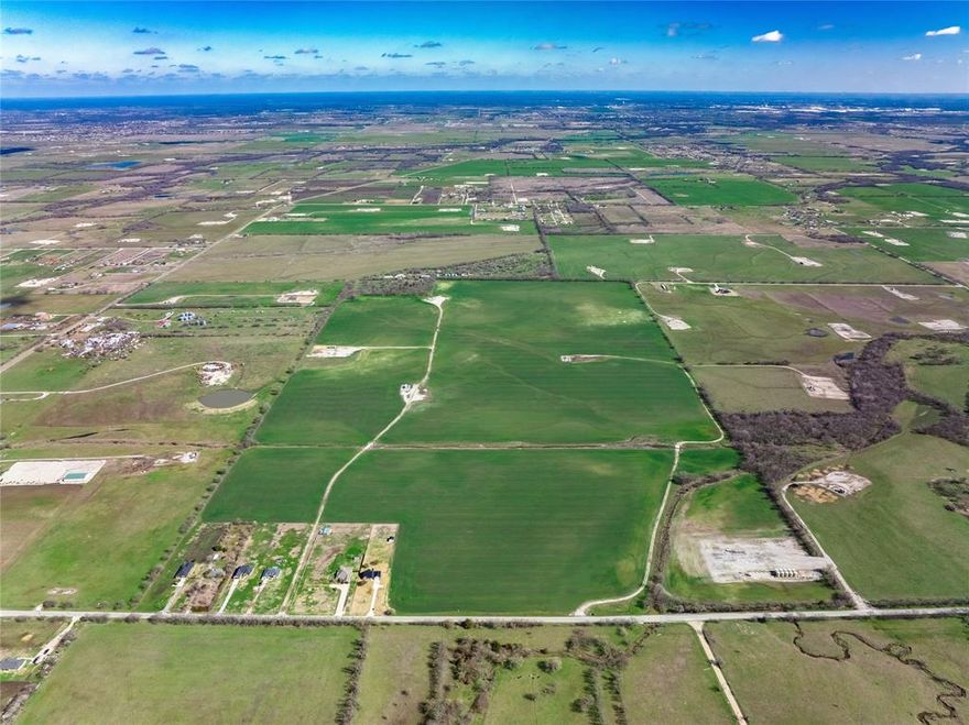 207.8 Acres west of Krum, Texas. This property is currently being used for farm land, has flat terrain and is outside the city limits. Very close proximity to Highway 380 and Interstate 35. Water Well data shows to be fairly strong in the area with  a Bolivar Water Supply line at Donald Road. No Restrictions, No City Taxes, Multiple Uses.