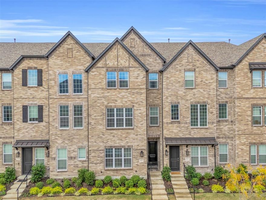 Thoughtfully upgraded townhome for lease in a prime Frisco location, designed for low-maintenance living with luxury finishes throughout. This residence offers a bright, open, and functional layout with a first-floor bedroom and upgraded full bathroom featuring a handicap-accessible shower, for added flexibility. The 2nd floor is the heart of the home with kitchen, dining, living. The large primary suite is on the second floor with a private en-suite bath, while the third floor includes a spacious game or media room, two secondary bedrooms, an additional full bath, and large private balcony perfect for entertaining or enjoying the view. 
Beyond builder upgrades, the interior reflects owner-selected custom upgrades enhancing both functionality and design. You'll appreciate hardwood stairs, modern lighting fixtures throughout, upgraded plumbing fixtures with rain shower heads, pendant lighting, TV mounts ready for use. The kitchen is equipped with stainless steel appliances, including a refrigerator ~two years old. Washer and dryer are included, making this home move in ready!

Custom closets have extended vertical storage with ladder access, a built-out mudroom and additional storage closet provide exceptional organization. The oversized garage has epoxy flooring. A stair chair lift is currently installed and may be removed upon request.

The rear patio faces open views with no neighboring homes directly behind, overlooking the quiet green space where a future park is soon to come. Located within Frisco ISD, with quick access to the Dallas North Tollway, HWY 121, GBush FWY,  shopping, dining, and entertainment, while still offering a quiet residential setting.
Well-appointed, efficient, and move-in ready living in one of Frisco’s most convenient locations.