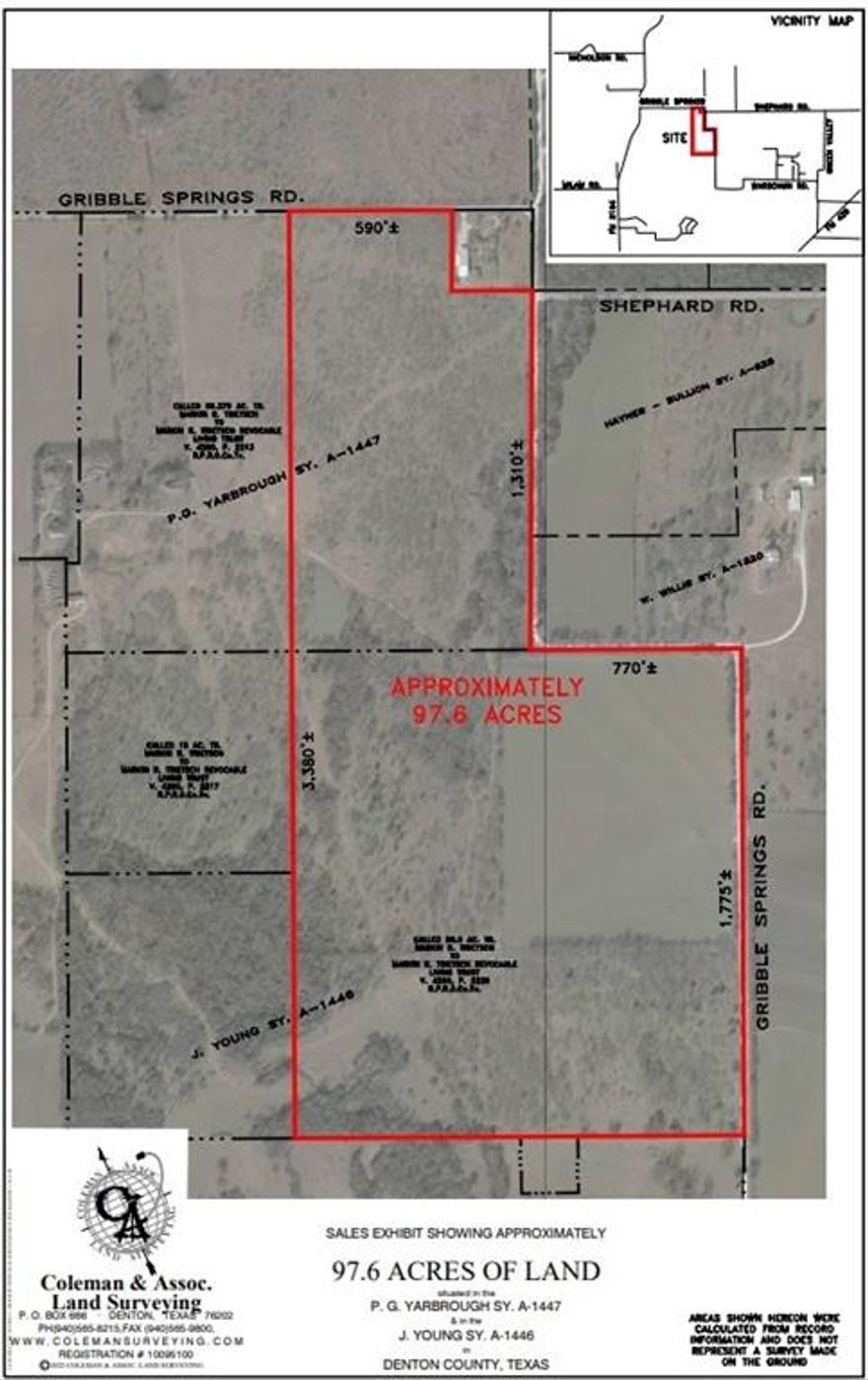 Over 4000 linear feed of road frontage.  First time on market in over a century. Used primarily for cattle Approximately 97.6 acres of 200 acres estate.

Sellers WILL CONSIDER financing 40 percent of acceptable sales price.

Broker has an interest in the property and is acting in his own behalf.