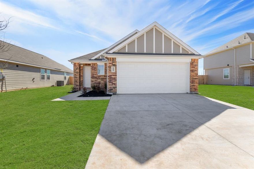 Welcome to The Retreat at Fossil Creek, one of Legend's newest communities in Fort Worth, TX! The Aspen floorplan is a charming 1-story home and features 3 bedrooms, 2 bathrooms, and a 2-car garage! This home has it all, including privacy blinds and vinyl plank flooring throughout the common areas! The gourmet kitchen is sure to please with a large center island overlooking the dining and family rooms, 42” cabinets, granite countertops, and stainless-steel appliances! Retreat to the Owner’s Suite featuring a beautiful bay window, double sinks, sizable shower, walk-in closet, and a tray ceiling for some dramatic flair! Enjoy the great outdoors with a sprinkler system and covered patio! Don’t miss your opportunity to call The Retreat at Fossil Creek home, schedule a visit today!