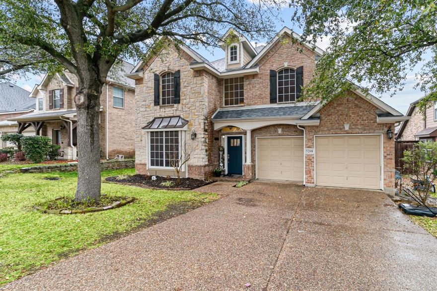 Meticulously maintained 5-bedroom 4 .5 bath home in the Villages of Lake Forest neighborhood. This one has it all. Must have office and Gorgeous kitchen with gas cooktop, granite countertops, island, breakfast bar, and pantry. Family-room open to kitchen features Austin stone fireplace with soaring ceilings updated paint and lighting throughout. Owners private retreat downstairs with walk-in closet, garden tub, and separate shower. So much more Upstairs.... game room with skylight and 4 additional large bedrooms. Backyard retreat with pool, spa, large patio, fire pit and wood privacy fence. Great for entertaining or just relaxing on hot summer days.  Community includes pool and playground as well.. Elementary school and High Schools within short walking distance. McKinneyISD.  UPDATED LIGHT FIXTURES AND NEW CARPET JUST INSTALLED!!!