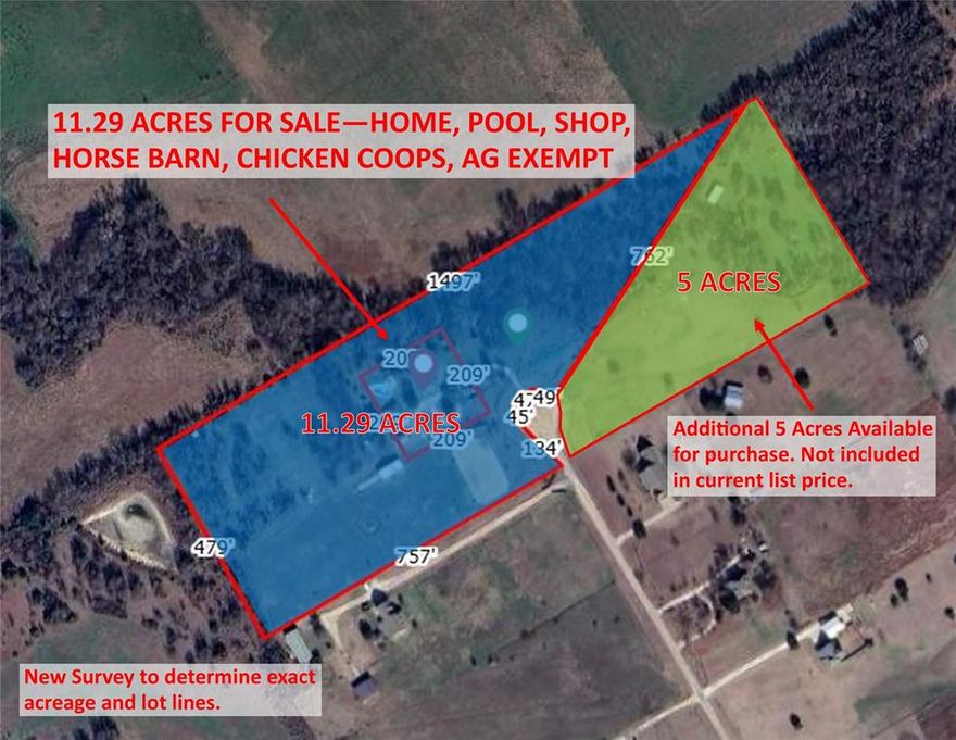 An exceptional opportunity awaits at the end of a tranquil cul-de-sac, where country living harmonizes with contemporary conveniences. A true equestrian's dream, featuring pipe fencing, a round pen, horse barn, arena, and loafing shed—well-equipped for all your horse management needs. Need more land? Separate 5-acre parcel available for purchase at additional cost, water and electric available, perfect for a second home to be built or more land for animals to graze. This enchanting 11-acre ranchette boasts a spacious 4 bedroom, 2 and a half bath home that perfectly blends functionality and style. The property includes large chicken coops and a newer workshop, offering endless hobbyist possibilities. Picture mornings sipping coffee on expansive front and back porches or sun room, or evenings tending to sprawling gardens and observing wildlife. Nature's beauty enhances the acreage with a mix of mature trees, a wet weather creek, and multiple fenced areas, maintaining an Ag exemption. Whether exploring the lush grounds or simply enjoying the gentle breeze through the trees, this Cleburne ranchette provides a sanctuary from city life while offering every amenity for modern living. Inside, you'll discover a large family room enriched with built-ins and a cozy wood-burning stove, framed by elegant wood-look tile flooring. The expansive living room, highlighted by new picture windows, offers serene views of the in-ground pool, creating a seamless indoor-outdoor connection. The cook will appreciate the generously-sized kitchen adorned with granite countertops, perfect for entertaining. An at-home office featuring built-ins caters to contemporary work-from-home needs. Designed for privacy, the split bedroom floorplan places the primary suite in its own serene enclave. Recent HVAC upgrades ensure year-round comfort. Experience the allure of country elegance in this picturesque retreat. Schedule your showing today!