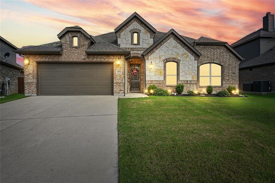 Discover the perfect blend of comfort and style in this 4-bedroom, 2-bath home nestled in the heart of Burleson, TX. Perfectly designed for modern living, this well-maintained residence offers an inviting open-concept layout featuring a seamless flow between living spaces and a host of impressive features guaranteed to captivate. Step inside to find a spacious living area filled with natural light, accentuating the welcoming ambiance of the home. The open-concept design showcases a kitchen boasting sleek quartz countertops, modern stainless steel appliances, and ample cabinetry – a true haven for any home chef. The adjoining dining area provides an ideal space for sharing meals and making memories. The primary suite is a serene retreat, offering generous space, a large walk-in closet, and a private ensuite bath with dual sinks, separate vanities, a soaking tub, and a separate shower. The additional two bedrooms are thoughtfully designed and share a bathroom, perfect for guests or family. The 2-car garage offers ample storage and convenience, while the backyard is ideal for both relaxation and entertaining. Whether hosting a barbecue or enjoying a peaceful evening under the stars, this space has it all. Landscaped grounds feature mature trees and lush greenery, creating a picturesque backdrop for the home. Located in a friendly community with pool and park area this property provides easy access to local amenities, shopping, dining, and schools, making it an exceptional choice for anyone seeking a vibrant lifestyle in Burleson. Experience the perfect combination of locatio and lifestyle in this stunning property – a place you'll be proud to call home.
