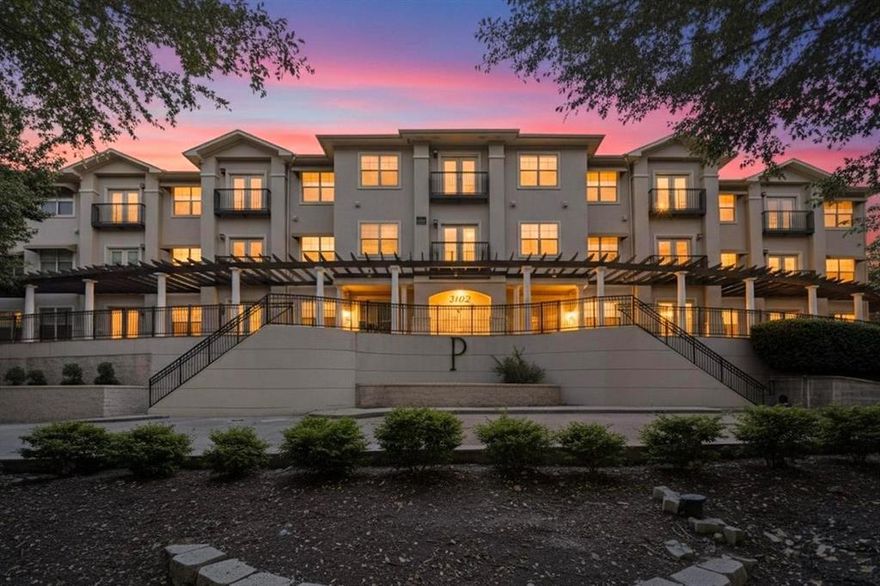 Offering $250 off 1st months rent!!! Welcome to the Piazza Condominiums, a well maintained community in the heart of Oak Lawn just off Cedar Springs! This top floor, third-story condo offers nearly 1,000 square feet of comfortable living space with two spacious bedrooms and two full bathrooms. The open concept layout is flooded with natural light and features hardwood flooring throughout the main living areas. The updated kitchen includes granite countertops, stainless steel appliances, and modern fixtures, seamlessly connecting to the living and dining spaces for easy entertaining. Enjoy fresh air and views from your Juliet balcony overlooking the front of the community. Both bedrooms feature ensuite bathrooms and generously sized walk-in closets, providing plenty of storage and privacy. Additional highlights include two reserved parking spaces and a secure building entrance. The community evokes a Tuscan inspired atmosphere and offers residents access to a community swimming pool, clubhouse, fitness center, and outdoor grilling stations. And the icing on the cake is that HOA dues (included in rent) covesr internet, water, sewer, and trash, making this home as practical as it is inviting. The condo will include in the washer and dryer and refrigerator in monthly rent. Enjoy a prime central location just moments from the shops, dining, and nightlife of Cedar Springs, with easy access to Uptown, Downtown, the Medical District, Love Field, and major highways.