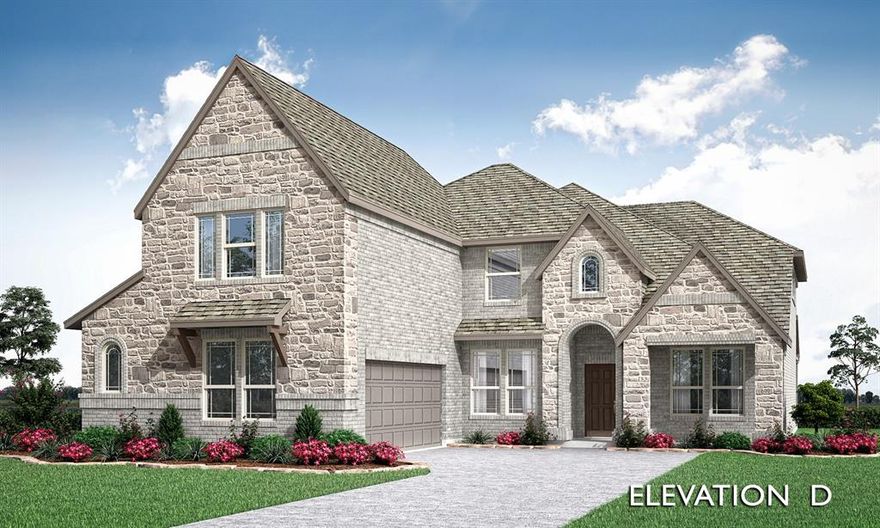 *No MUD! No PID! 3% towards financing with any lender.* NEW! NEVER LIVED IN. Finishing this July, Bloomfield Homes' Spring Cress II will offer 5 bedrooms and 4 full baths in a two-story design that's bright and spacious! Homesite close to the community park and pool with sidewalks leading to the on-site elementary school. The home's wide entry is bookended by an inviting formal dining room that sits completely open and a study past glass French doors - a timeless first impression. Just beyond, the family room beckons and grows into a two-story space with a modern tile fireplace touching the ceiling and an overlook at the second-floor game room. Large windows allow natural light to flood in and dance off gorgeous laminate wood floors and chic quartz countertops in the kitchen. Upgraded to a Deluxe version, the kitchen comes equipped with built-in stainless steel appliances, white Shaker cabinetry, a wood vent hood, deep storage drawers, and a huge 'Y2K'-sized pantry (think Costco run)! Upstairs has another living space at the Game Room, with an attached Media Room perfect for movies or Monday night football. There are 2 bedrooms downstairs, including the lux Primary Suite with a 5-piece bath and a guest room with a bath just outside the door; and 3 bedrooms upstairs, each given a walk-in closet! No detail or feature missed - irrigation system installed, landscaping new and complete, custom 8' front entry, mud room storage in the laundry room, a covered patio, gutters, blinds, and much more! Visit Bloomfield Homes model in Ridge Ranch to learn how we can help with your dream home.