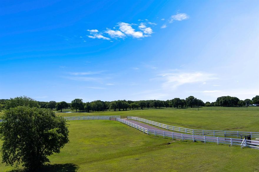 Gorgeous 57 acre ranch located just north of Lake Ray Roberts in desirable Mountain Springs. Stunning Modern Farmhouse offering 4 bedrooms and 3.5 baths. Chef's kitchen with subzero and wolf appliances. Two living areas, dining area, breakfast, mud, utility and flex room. Stunning hardwood and tile floors throughout. Rolling topography with good mix of pastures and trees. Gated entrance opens to breathtaking drive flanked by established coastal pastures. Home offers hilltop views from charming front porch. Perfect ranch for your weekend get away or your everyday retreat. 8 Stall stables offering wash rack, tack room and 1 bedroom apartment. Outdoor riding arena and onsite private riding trails. Lush pastures with water and loafing shed. Private Pond with fishing dock. Minutes to I-35, Lake Ray Robert’s Boat Ramp and State Park. 1 Hour to DFW International Airport and Downtown Dallas.