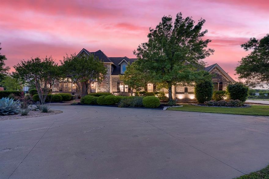 Welcome to your private retreat! This stunning 4 bedroom, 4 bathroom estate sits on approximately 32 acres of serene countryside. Downstairs the inviting interior features a dedicated office space with beautiful built-in shelving, a cozy fireplace in the living room, and a generously sized primary suite with a luxurious en suite bathroom. Upstairs, a versitle flex space opens to a balcony - a perfect space to enjoy the sunset views and manicured landscaping. Perfectly designed for both relaxation and entertaining, the property boasts a beach-entry pool with an attached spa and tranquil waterfall.  Entertain in style under the cabana, which features an outdoor grill, a cozy fireplace, and a dining area. This rare property combines luxury, privacy, and comfort-ideal for everyday living or exceptional entertaining. Enjoy ample space for your livestock and fishing pond!