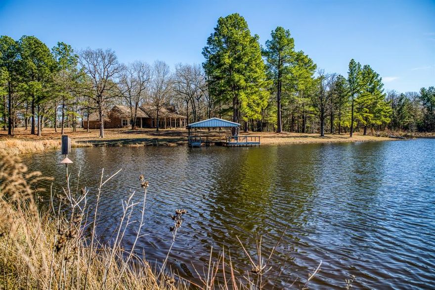 Duck Pond Retreat is 128 acres of premier East Texas property. Open the pine curtain to find a spot just for you. Whatever your interest, hunting, fishing, ranching, or relaxing Duck Pond Retreat has it. Currently used as a weekend getaway, this tract can be a recreational escape or an ideal land investment.  
Located just 30 miles from downtown Tyler and 90 miles from DFW, this is an ideal getaway.  The property consists of a 2,285-square-foot home overlooking a 6-acre, stocked lake and a 1,500-square-foot metal shop with office and living quarters included. 
There are multiple box and bow stands placed strategically throughout a strong mixture of hard and soft timber. This timber makes up over 90 acres of the land with a large portion being marketable.  The entire property is easily accessible with various ATV trails where you can see the abundant wildlife and landscape this tract has to offer.