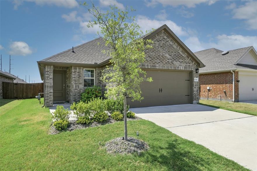 Welcome to this beautifully maintained one-story, 3-bedroom, 2-bath home located in the desirable Elevon community of Lavon, Texas. Designed with an open-concept layout, this home offers a thoughtful floor plan that blends style and function. The spacious living and dining areas feature durable laminate flooring, creating a warm and inviting space perfect for entertaining or everyday living.
The kitchen flows seamlessly into the main living areas, making it easy to stay connected with family and guests. Large windows fill the home with natural light, giving it a bright and airy feel, while a covered patio provides the perfect spot to relax outdoors year-round.
The Elevon community is known for its excellent schools, many of which are newer and highly rated, making it a great choice. Residents also enjoy resort-style neighborhood amenities including a clubhouse, swimming pools, walking trails, playgrounds, and community events that bring neighbors together.
Don’t miss the opportunity to own a move-in ready home in one of Lavon’s fastest-growing communities!
Listing information is deemed reliable but not guaranteed. Buyer and buyer’s agent to verify all information, including but not limited to schools, square footage, room sizes, lot dimensions, and community amenities