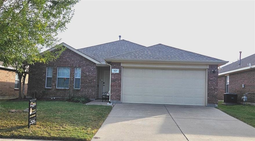 Move in ready! This home is a true 3 bedroom with an office that serves well as a 4th bedroom. Home is conveniently located near everything! Home features an open concept from the kitchen into the family room! There is new carpet in the bedrooms, this home is very clean and freshly painted. There are many stores nearby and is two minutes from major highway161! It is also at walking distance to two elementary schools for easy mornings and afternoons. Refrigerator included. Small pets are welcomed.