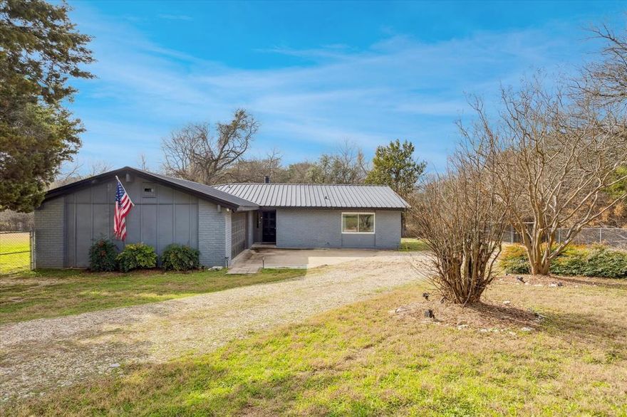 Nestled on a spacious, oversized lot, this beautifully updated home offers the perfect blend of peaceful country living and modern amenities. Every inch of this home has been carefully refreshed to create a bright, contemporary feel while maintaining warmth and comfort. The house is located around 3 miles from Lake Whitney where the open water makes it ideal for recreational boating. The lake is also known for fishing, swimming and kayaking. Lake Whitney State Park offers camping, hiking, biking and wildlife viewing. 
The house was updated and painted in 2024 with new appliances, designer lighting and quartz countertops, hot water heater, pvc plumbing, conventional septic unit was pumped in 2024 and new window units in the addition. This will not last long.
580 sq feet addition provides a flex space that can be used as a second living area, play room or man cave.