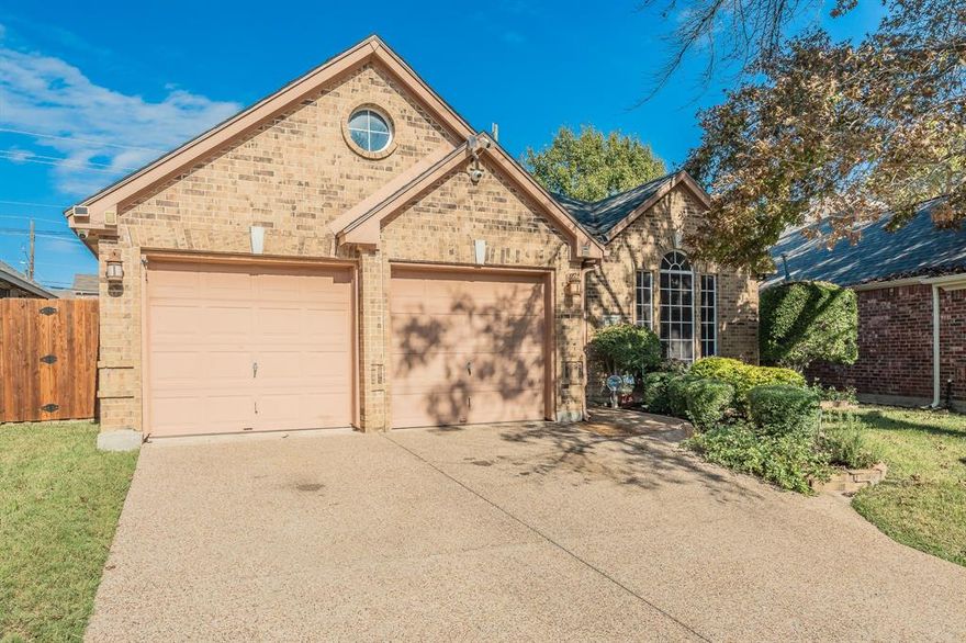 Previous contract fell through due to buyer timeline issues. REDUCED PRICE! Priced below appraisal!! Stunning single-story home in a highly sought-after Bedford neighborhood! This beautifully cared-for property offers fantastic curb appeal with a brick exterior, mature shade tree, and thoughtfully landscaped front yard. Inside, the open and airy floorplan features plantation shutters, updated flooring, and generous natural light throughout. The home features 2 traditional bedrooms, plus an additional room currently used as an office, although it doesn't have a closet, this versatile space could easily serve as a third bedroom or flex room.

The spacious kitchen is a standout with white cabinetry, stainless steel appliances, a center island, and a breakfast bar overlooking the dining area—perfect for everyday living and entertaining. The inviting living spaces flow seamlessly and feel warm and welcoming.

The primary suite is a true retreat, featuring a large ensuite bath with dual sinks, an oversized walk-in shower with frameless glass, a soaking tub, and excellent storage. Secondary bedrooms are comfortable and versatile for guests, work, or hobbies.

Enjoy a peaceful, low-maintenance backyard with room to relax or garden. Conveniently located near parks, schools, shopping, dining, and quick access to major highways. This move-in-ready home blends comfort, style, and an unbeatable location—don’t miss it!