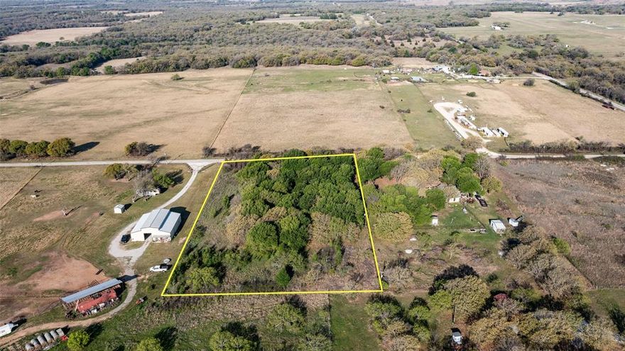 Beautiful 2.5 acre lot offering the best of North Texas country living. This heavily treed property features large, mature trees providing natural shade, privacy, and scenic surroundings. County road frontage allows for easy access while maintaining a quiet, rural atmosphere. 
Perfect for building your dream home, build a shop, or simply enjoy the space and peaceful surroundings.