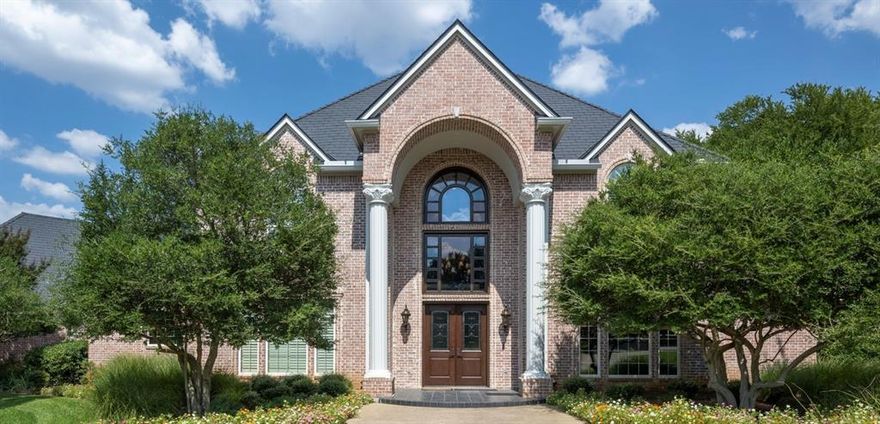 Multi-generational move-in DREAM! Perfectly positioned on private, .92 acres with privacy and timeless long-term value and peace of mind. Step inside:dramatic 23 foot ceiling entry with elegant marble flooring which lead to a formal dining room framed by stately columns and flowing into an expansive family room and chef's kitchen featuring spacious Butler's pantry adds storage and function, premium Sub-Zero and Wolf appliances with custom cherry panels, a Kohler sink, and ASKO dishwasher:ideal for everyday meals and effortless entertaining.Recent renovations and upgrades ensure worry-free living:brand-new 2025 DaVinci slate roof, renovated baths with premium soft-close cabinetry, granite countertops, updated hardware, comfort-height commode in primary suite, framed vanity mirrors. Fresh designer interior exterior paint, new gutters&garage doors, upgraded remote-controlled exterior lighting, and energy-efficient LED recessed lighting throughout create a fresh, modern feel. New carpet graces all upstairs living areas and carpeted downstairs bedrooms add comfort.
A thoughtful 2015 expansion delivers substantial additional space, including a spacious secondary family room, dedicated office, exercise room, extra bath, and generous storage—perfect for multigenerational living or hobbies.
Mechanical systems showcase meticulous care and full spray-foam insulation, and a reliable whole-home Generac generator with a 10-year warranty add peace of mind. An air-conditioned, carpeted bonus room offers versatility: ideal as a rec room, gym, media space, or future conversion.
Outside, enjoy the manicured grounds with a circular drive, secondary driveway, and an oversized three-car garage. Professionally maintained inside and out by the same trusted firms from the home's original construction, this turnkey property combines luxury features, energy efficiency, and true confidence-inspiring quality.
Don't miss this rare opportunity for privacy, space, and premium upgrades!