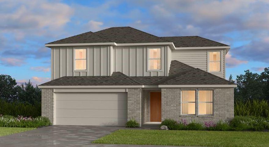 MLS#20570544 Built by Taylor Morrison, April Completion - The Starboard in River Ridge is a stunning and spacious two-story home featuring an oversized foyer, 3 bedrooms, 2.5 baths, a flex space, and 2,264 square feet of living space. The gourmet kitchen overlooks the gathering room and dining space. A spacious and private primary suite features a double vanity in the bathroom and a walk-in closet. Upstairs, enjoy a game room for the family, tech space for the kids to complete their studies, and two additional bedrooms that share a full bath. Design upgrades to highlight include luxury vinyl plank flooring, quartz kitchen countertops, and ceiling fans. Structural options added include: covered outdoor living and gas drop for future outdoor grill.