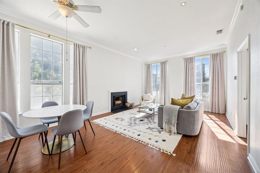 Ideally positioned in the heart of Uptown, this beautifully updated second-floor corner residence offers effortless access to Dallas’ most coveted lifestyle amenities. Just steps from the Katy Trail, Knox Street, and West Village, enjoy walkable proximity to Trader Joe’s, acclaimed dining, boutique shopping, and everyday conveniences. Inside, the light-filled one-bedroom retreat features thoughtful updates, expansive corner windows, and a charming wood-burning fireplace anchoring the living space. A rare blend of warmth, style, and an unbeatable central location—perfect for those seeking refined urban living.
