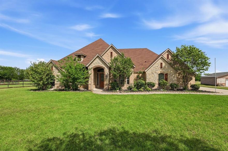 Welcome to 4430 Bucking Bronc Dr in Benbrook, Texas, where peaceful country living meets everyday convenience just minutes from Fort Worth. Situated on 1.47 acres with no neighbors behind, this 3,258 square foot home offers the rare combination of privacy, space, and breathtaking open-sky views that are becoming harder to find in the Benbrook area.

From the moment you arrive, you’ll notice the expansive front yard, long driveway, and stately curb appeal complemented by a desirable 3-car garage. Inside, the home offers a functional and flexible layout featuring 4 bedrooms, 3 full bathrooms, a formal living room, and a dedicated dining space perfect for gatherings, holidays, or quiet evenings at home. Natural light pours through oversized windows, creating a warm and inviting atmosphere throughout.

The upstairs private suite with a full bath provides incredible versatility. It is ideal for multi-generational living, a private guest retreat, or a quiet home office setup away from the main living areas.

Step outside and experience what truly sets this property apart.

The oversized deck and pergola create the perfect setting for relaxing evenings, morning coffee, or entertaining under wide Texas skies. With uninterrupted views and no rear neighbors, you’ll enjoy a level of peace and privacy that defines true rural living. The property also includes a storm shelter, adding an important layer of safety and peace of mind.

Located in the highly desirable Benbrook area, you are just minutes from local favorites like Dutch Branch Park, Benbrook Lake, and Whitestone Golf Club, offering easy access to outdoor recreation, walking trails, and golf. Enjoy the balance of quiet country living while still being a short drive to shopping, dining, and major routes into Fort Worth.

If you’ve been searching for a home with land, views, and true privacy in Benbrook TX, this is the one that delivers.