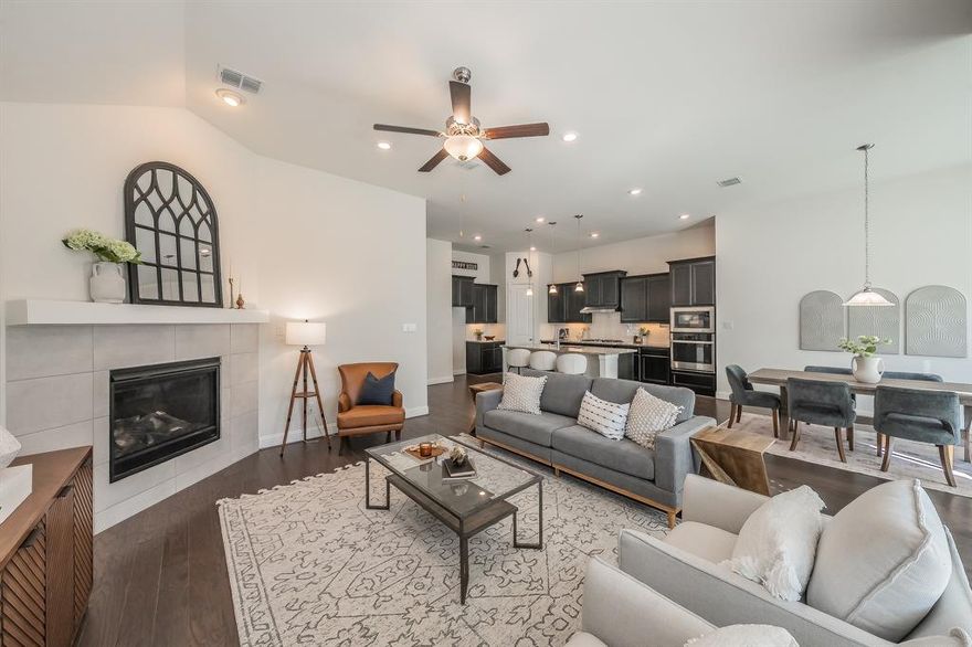 *OPEN HOUSE SATURDAY, FEBRUARY 20TH FROM 11 AM to 2 PM* Amazing and affordable MULTI-GENERATIONAL home in the highly desirable Caraway community in Haslet! Assumable 2.625% mortgage option available, ask listing agent for details. Located just off I-35 and Highway 170 with easy access for commuters, you can't beat the convenience of this area. North facing home keeps temperatures more balanced. With over 2,700 square feet total, the main part of the home offers 3 bedrooms, 2 bathrooms, and a private office with french doors, while the Next Gen suite offers 1 bedroom, 1 bathroom, a living area, full kitchen and laundry room. This is the perfect layout for aging parents, a young adult or even an office or studio space. As you enter the home, you will notice the soaring ceilings, beautiful wood flooring, open floor plan and great natural lighting. The kitchen, living room and dining area create one massive area for entertaining guests. The primary suite is located at the rear of the house and offers a luxurious bath with dual vanities, garden tub, separate shower and large walk-in closets. The secondary bedrooms are located down a separate hallway for maximum privacy. Outside, you'll enjoy sitting on the covered patio and the high fencing in the back that creates a feeling of distance from the neighbors. Walk to the community pool and playground. HOA dues include front yard maintenance. Minutes to the Alliance Town Center and Shops at Presidio. Don't miss this wonderful opportunity to own 2 homes in 1!