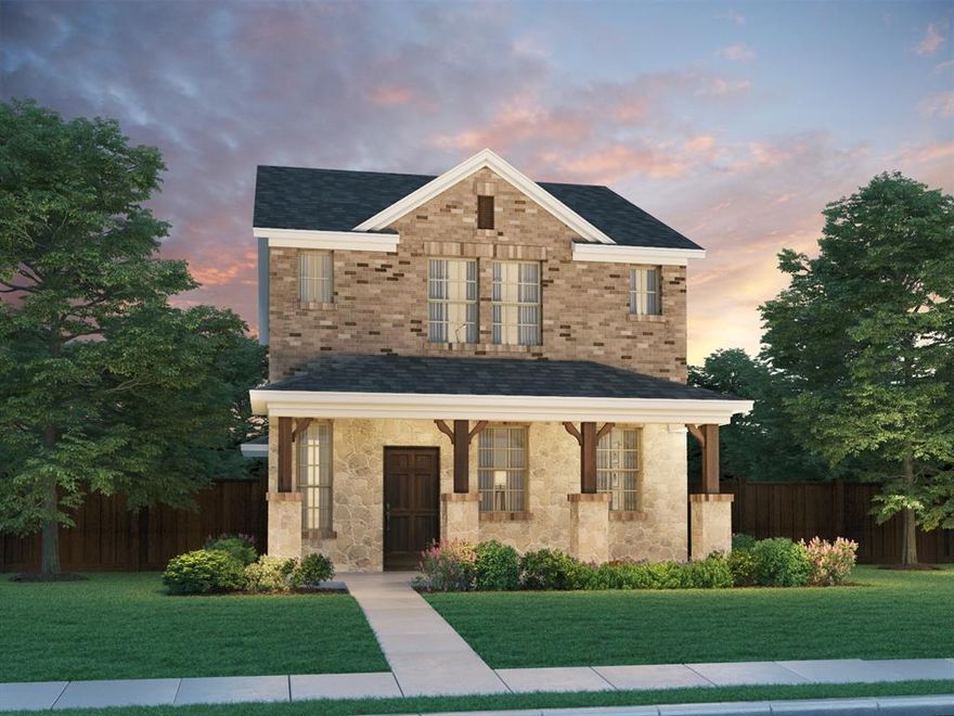 BRAND NEW energy - efficient home May 2026! Take advantage of the spacious covered front porch or invite guests in to a bright, open concept living space. White cabinets with veined white quartz countertops, muted beige EVP flooring with light taupe carpet. New energy-efficient move-in ready homes in Dallas-Fort Worth include a washer, dryer, fridge, and whole home blinds, plus they can be closing-ready in 60 days or less–guaranteed. Enjoy a low maintenance lifestyle at Oak Ridge Park and experience amenities including a playground, greenspace, and trails, all with easy access to Corinth, Argyle, Flower Mound and Denton.